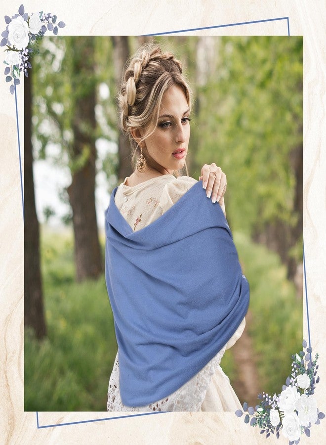 Bornerwhite 12 Pack Pashmina Shawls Wraps Bulk 79 x 27 Inch Bulk Warm Winter Scarf Bulk for Guests Bridal Shawls Gifts Wedding Favors - Image 5